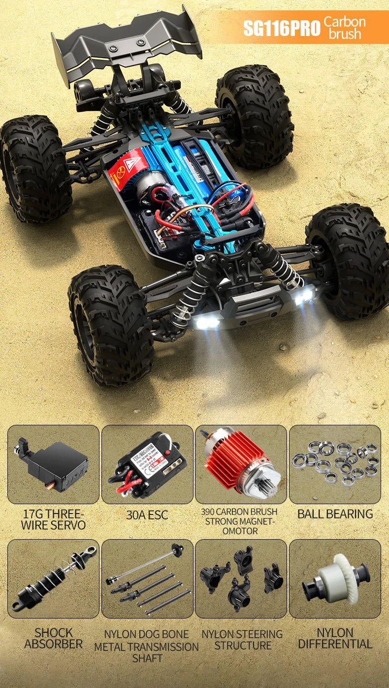 1:16 ZLL SG116 RC Car – Brushless 4WD Off-Road Drift Racing Toy