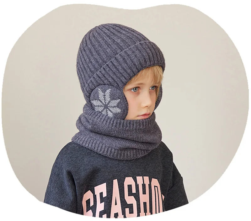 Fleece Lined Winter Hat & Scarf for Children