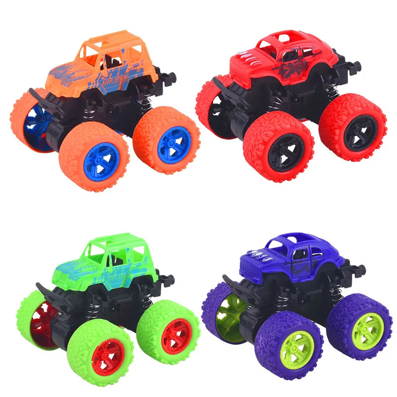 Inertial 4WD Off-Road Climbing Car – 360° Rotating, Super Durable Toy!