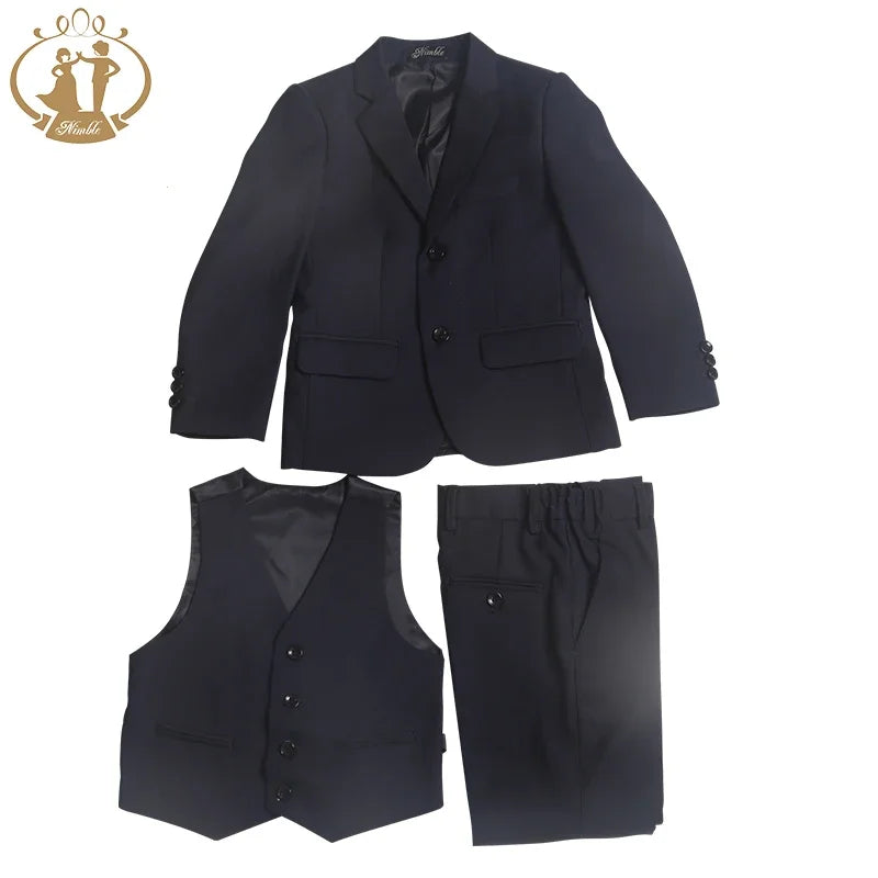 Classic Boys’ Blue Wedding Suit – 3-Piece Formal Party Set