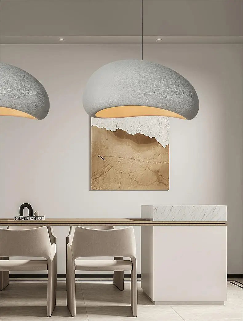 Nordic Wabi Sabi Pendant Lamp: Modern LED Chandelier for Dining & Living Spaces