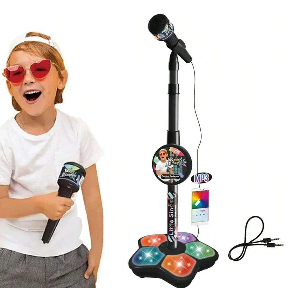 Kids’ Karaoke Machine Stand – Electronic Microphone Toy for Parties