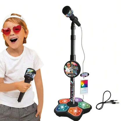 Kids’ Karaoke Machine Stand – Electronic Microphone Toy for Parties