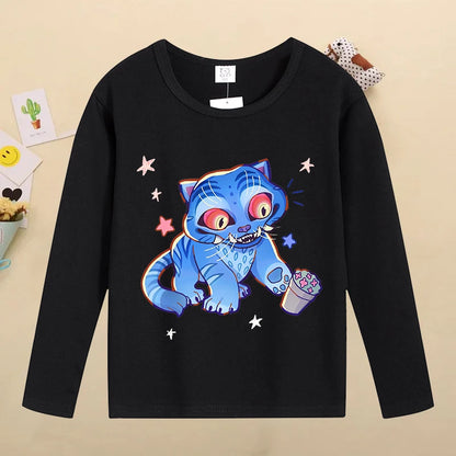 Kpop Demon Hunters Kids T-Shirt – Kawaii Cartoon Long Sleeve Top