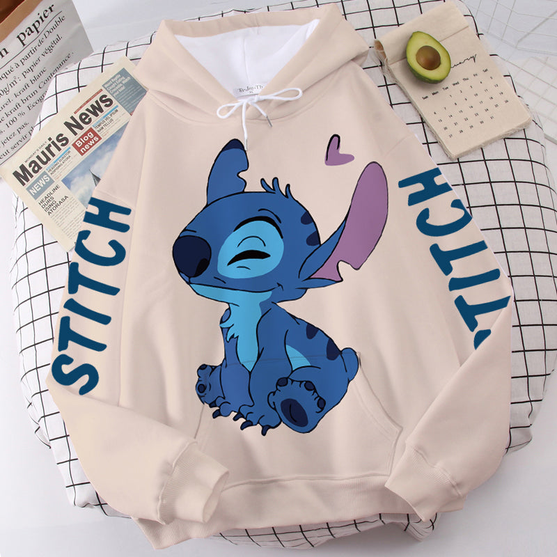 Stitch & Angel Hoodie: Cute & Cozy Cartoon Pullover