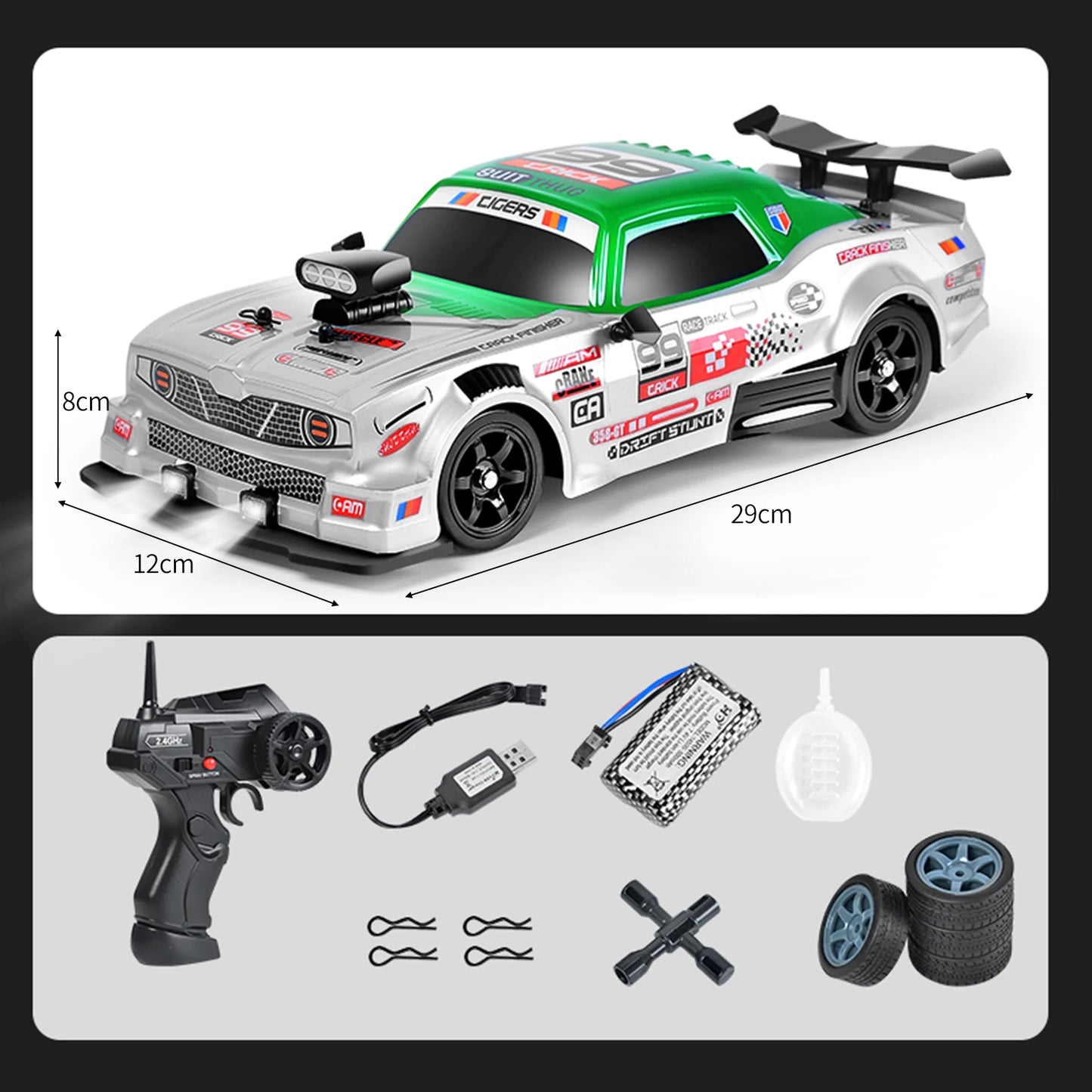 Remote Control Drift Car – 2.4GHz 1:16 4WD Race Toy for Kids