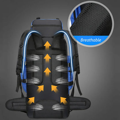 Waterproof Hiking Camping Backpack 90L