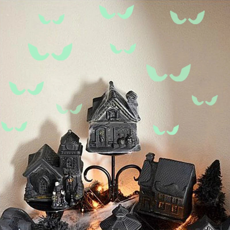 Glow-in-the-Dark Halloween Wall Decals: Spooky Eyes for Your Party!