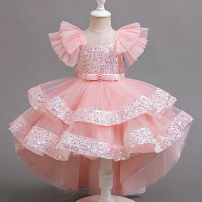 Girls’ Green Sequined Party Dress – 3 to 10 Years