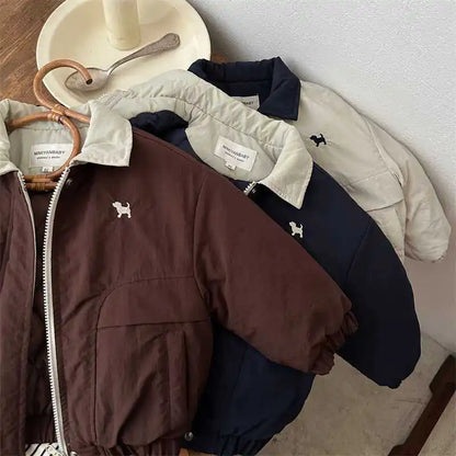 Winter Jacket for Boys & Girls – Warm Cartoon Style