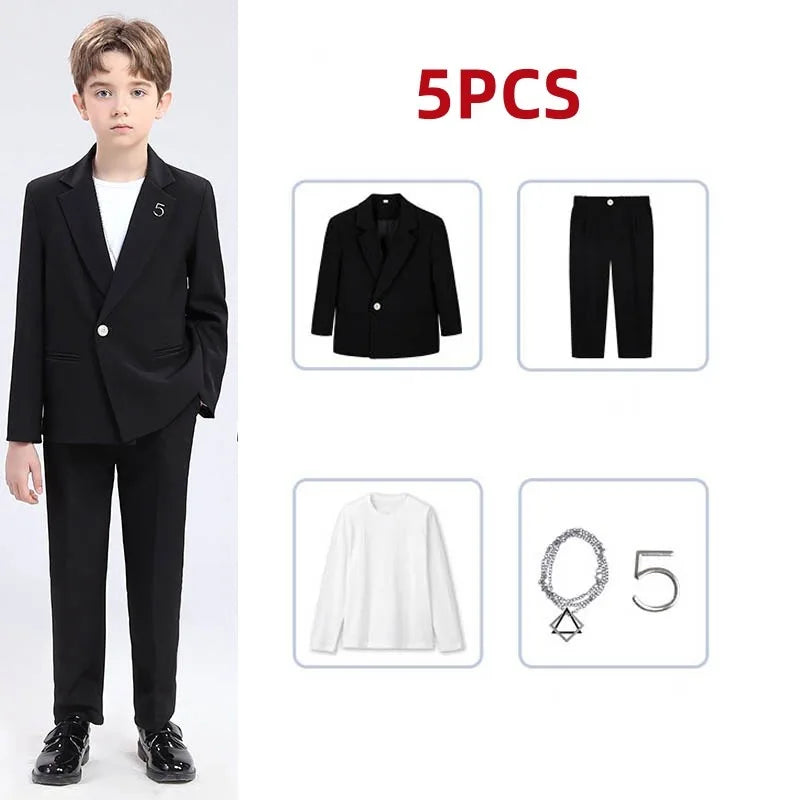Classic Boys’ Suit – Wedding & Party Blazer Set for Kids 4–12Y
