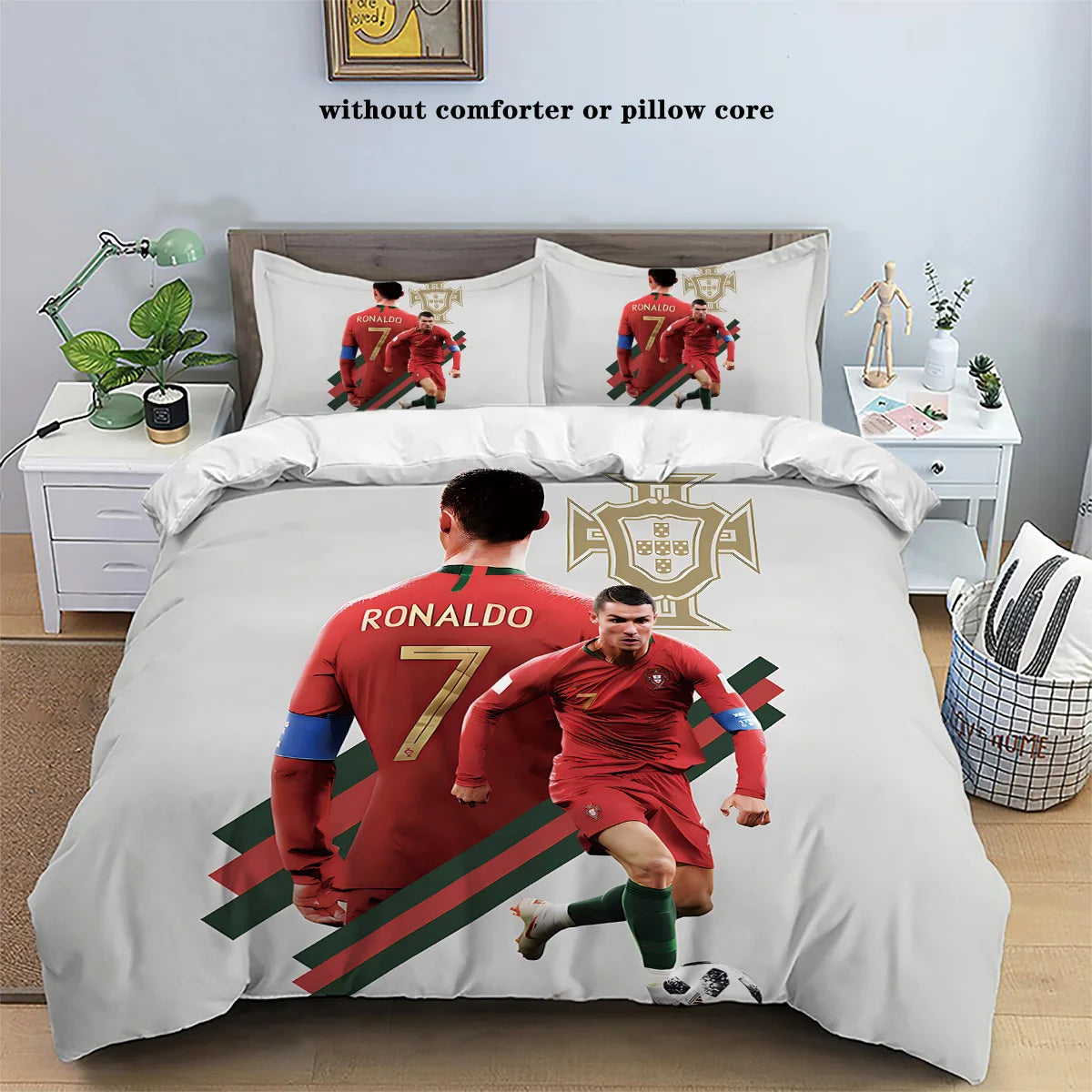 Soccer Star Bedding Set: Stylish Duvet & Pillowcases for Bedroom