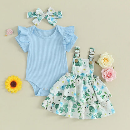 Sweet Baby Girl Summer Clothing Set 3Pcs