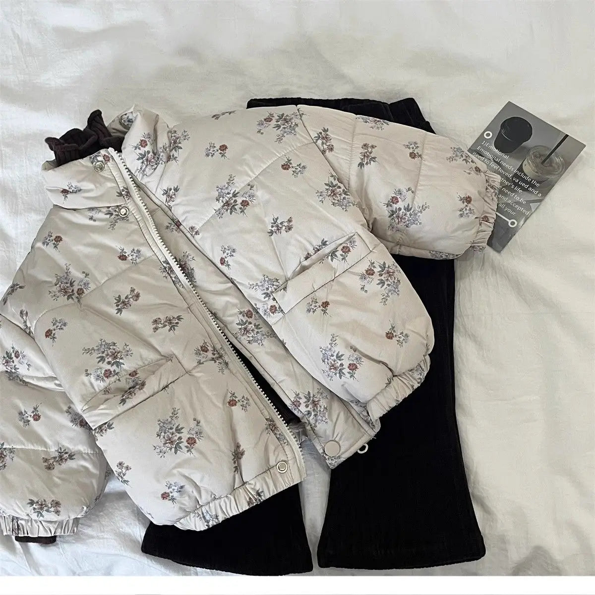 Winter Coat for Baby Girls – Thicken Floral Parka
