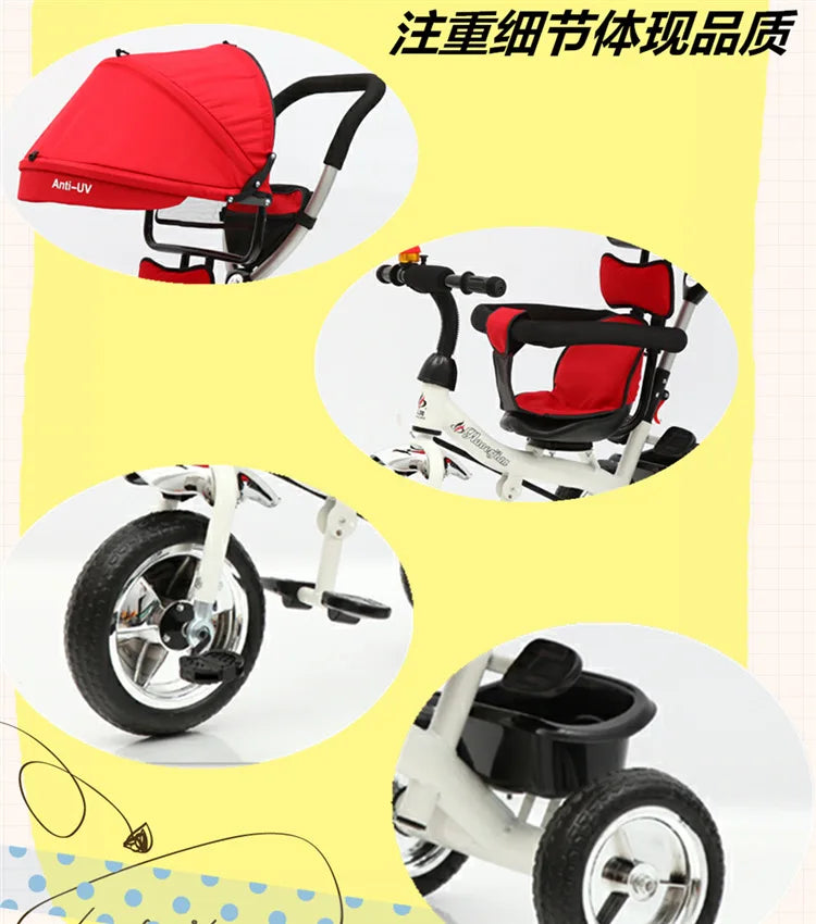 New Reversible Children's Tricycle – 3-in-1 Kids Bike & Scooter