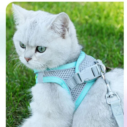 Adjustable Cat & Dog Harness Leash Set: Perfect for Outdoor Adventures