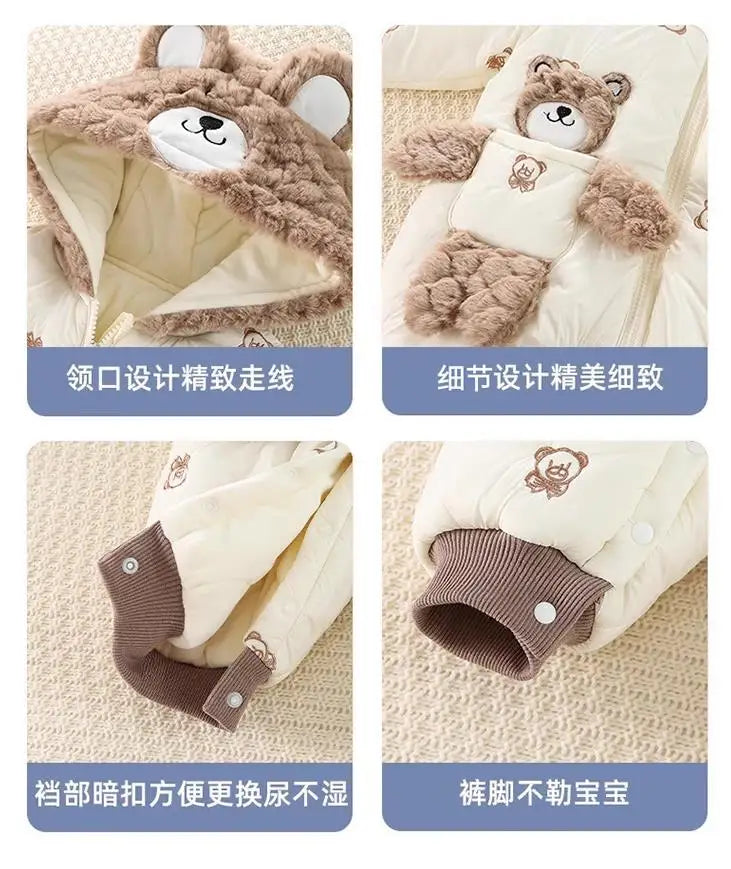 Baby Cotton-Padded Romper – Soft & Warm