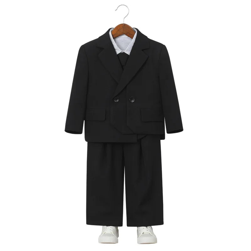 Baby Boys’ Classic Suit Set – 4/5Pcs Formal Outfit (1–10 Years)