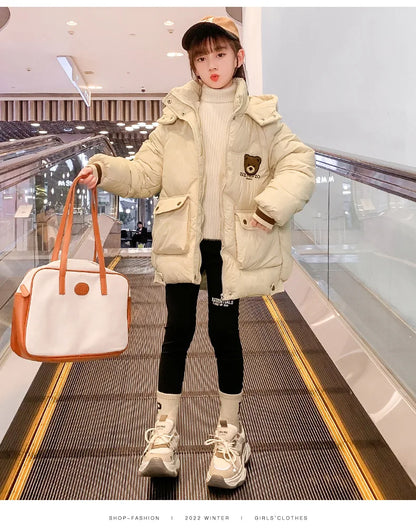 Girls’ Zipper Parka – Warm & Stylish Outerwear