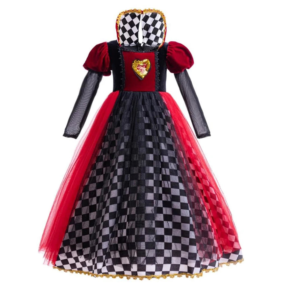 Halloween Witch & Queen of Hearts Cosplay Dress