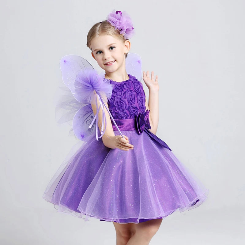 Princess Tutu Dress – Flower Sequins for Girls