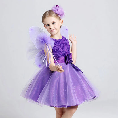 Princess Tutu Dress – Flower Sequins for Girls