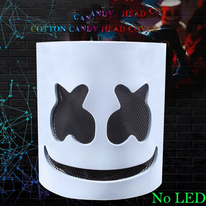 Halloween Light-Up Mask – Neon LED Marshmallow Headgear