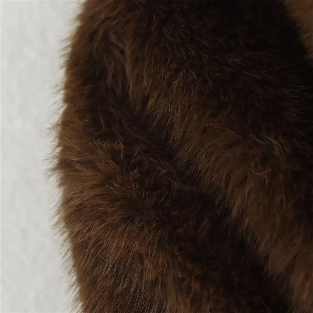 2025 Brown Lapel Button Jacket – Autumn/Winter Chic