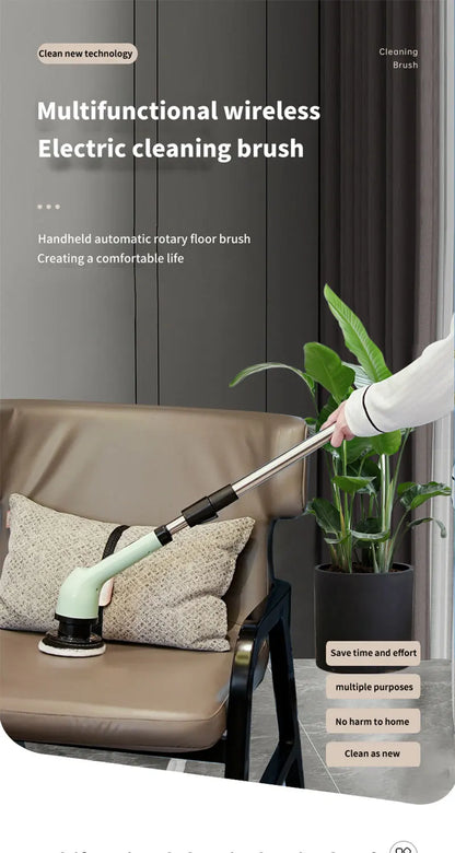 9-in-1 Electric Cleaning Brush – Spin Scrubber for Kitchen, Bathroom & More