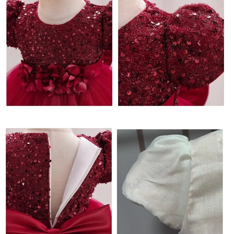 Toddler Princess Dress – Short Sleeve, Sparkly & Fluffy