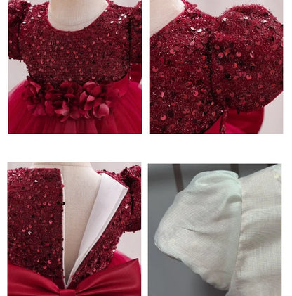 Toddler Princess Dress – Short Sleeve, Sparkly & Fluffy