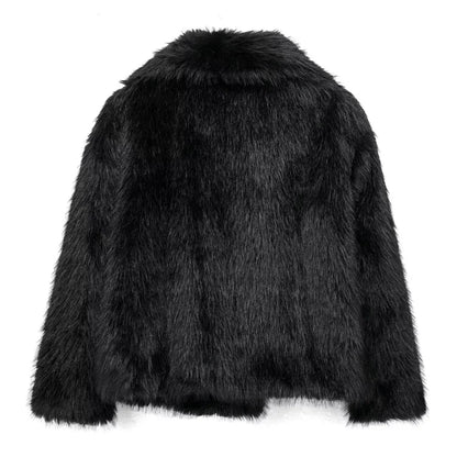 New 2025 Faux Fur Outerwear: Plush Wool-Blend Coats