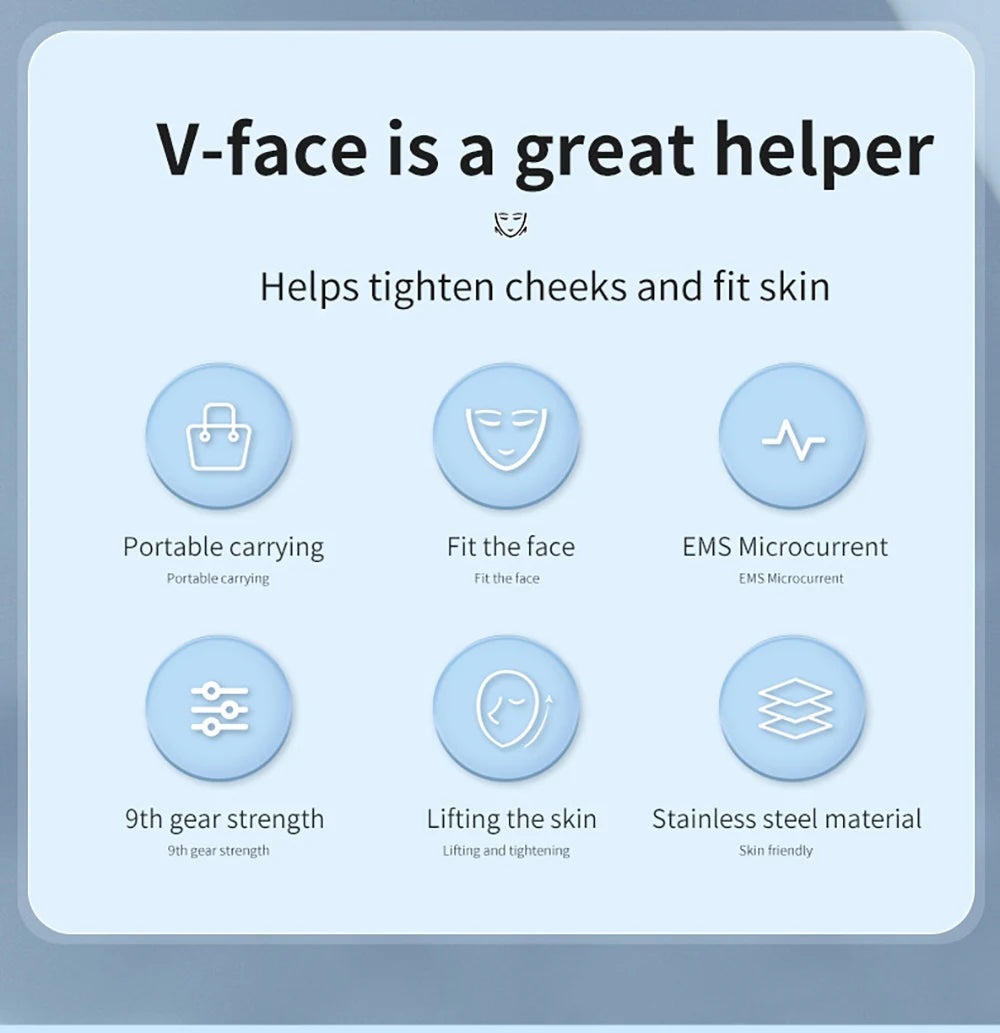 V-Face Lift: EMS Anti-Wrinkle Massager for Radiant Skin