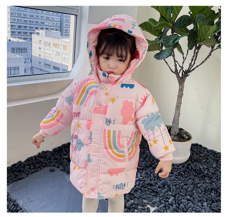Kids’ Hooded Down Jacket – Warm & Windproof