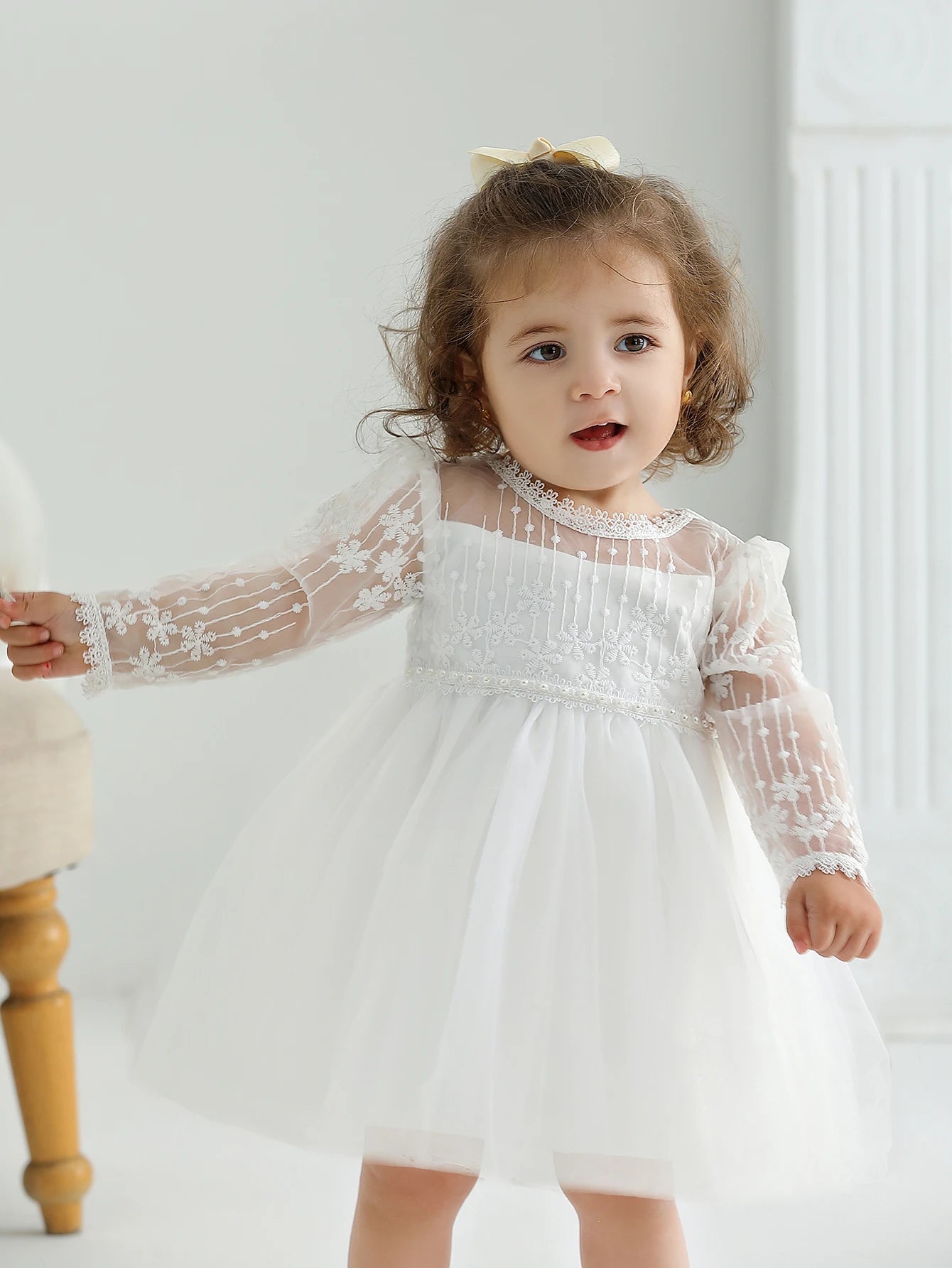 White Baby Dress for Birthday & Wedding