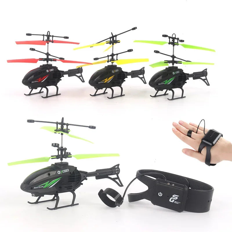 Wrist Induction Drone – Mini RC Helicopter for Kids with Impact Protection