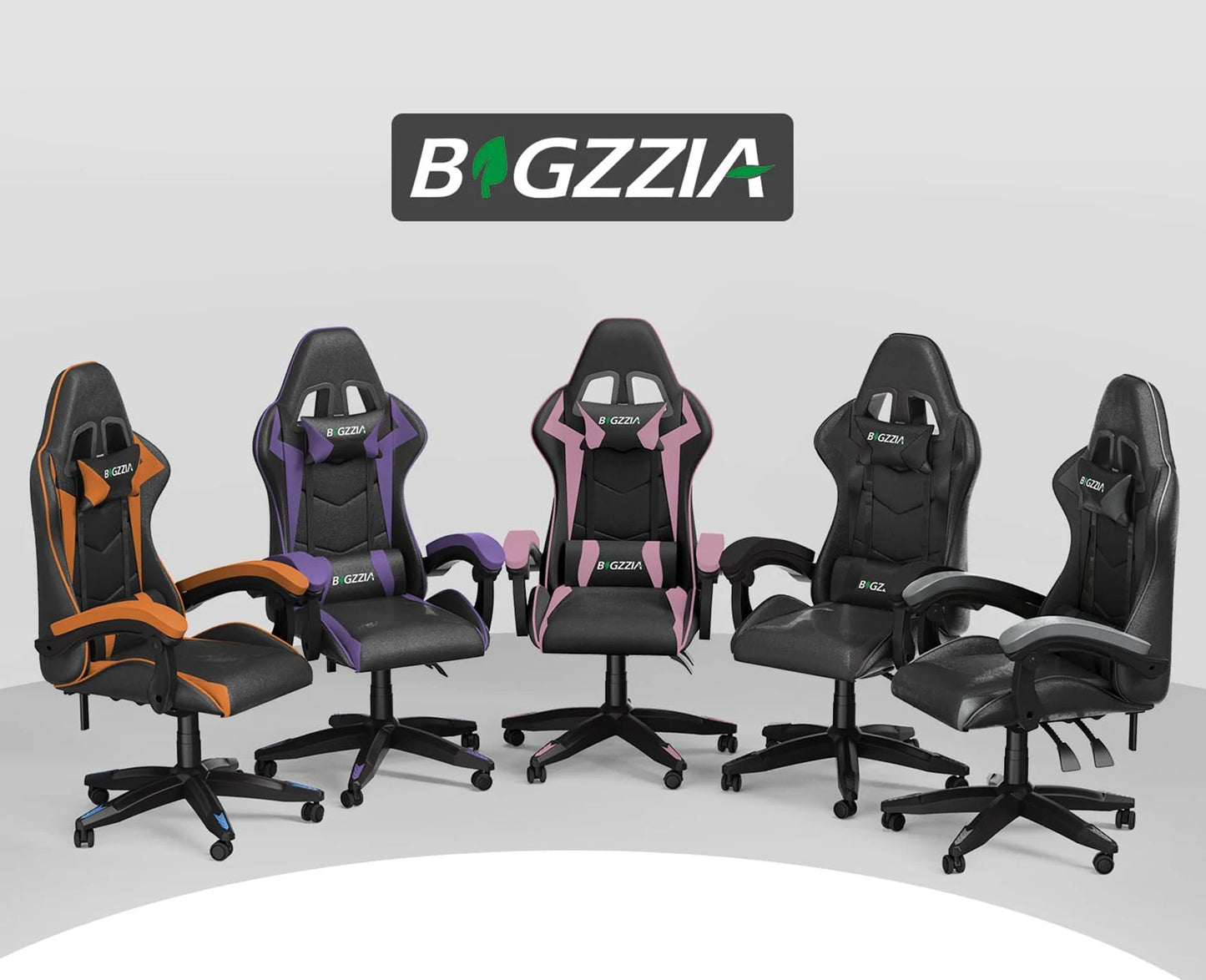 Ergonomic Gaming & Office Chair: PU Leather with Headrest & Lumbar Support