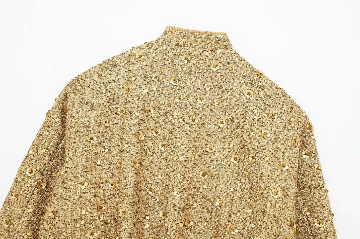 Golden Glam: Y2K Sequin Jacket for Autumn & Winter