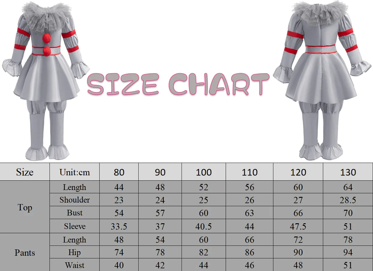 Children’s Horror Clown Cosplay – IT Movie Inspired Costume Set