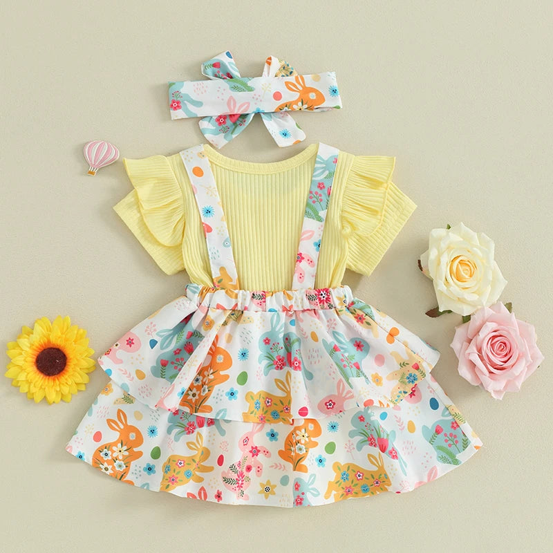 Sweet Baby Girl Summer Clothing Set 3Pcs