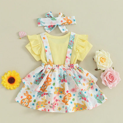 Sweet Baby Girl Summer Clothing Set 3Pcs