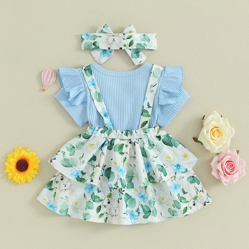 Sweet Baby Girl Summer Clothing Set 3Pcs