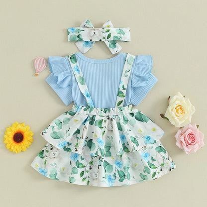 Sweet Baby Girl Summer Clothing Set 3Pcs