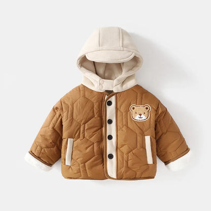 Winter Boys’ Jacket – Loose Fit & Cute Print
