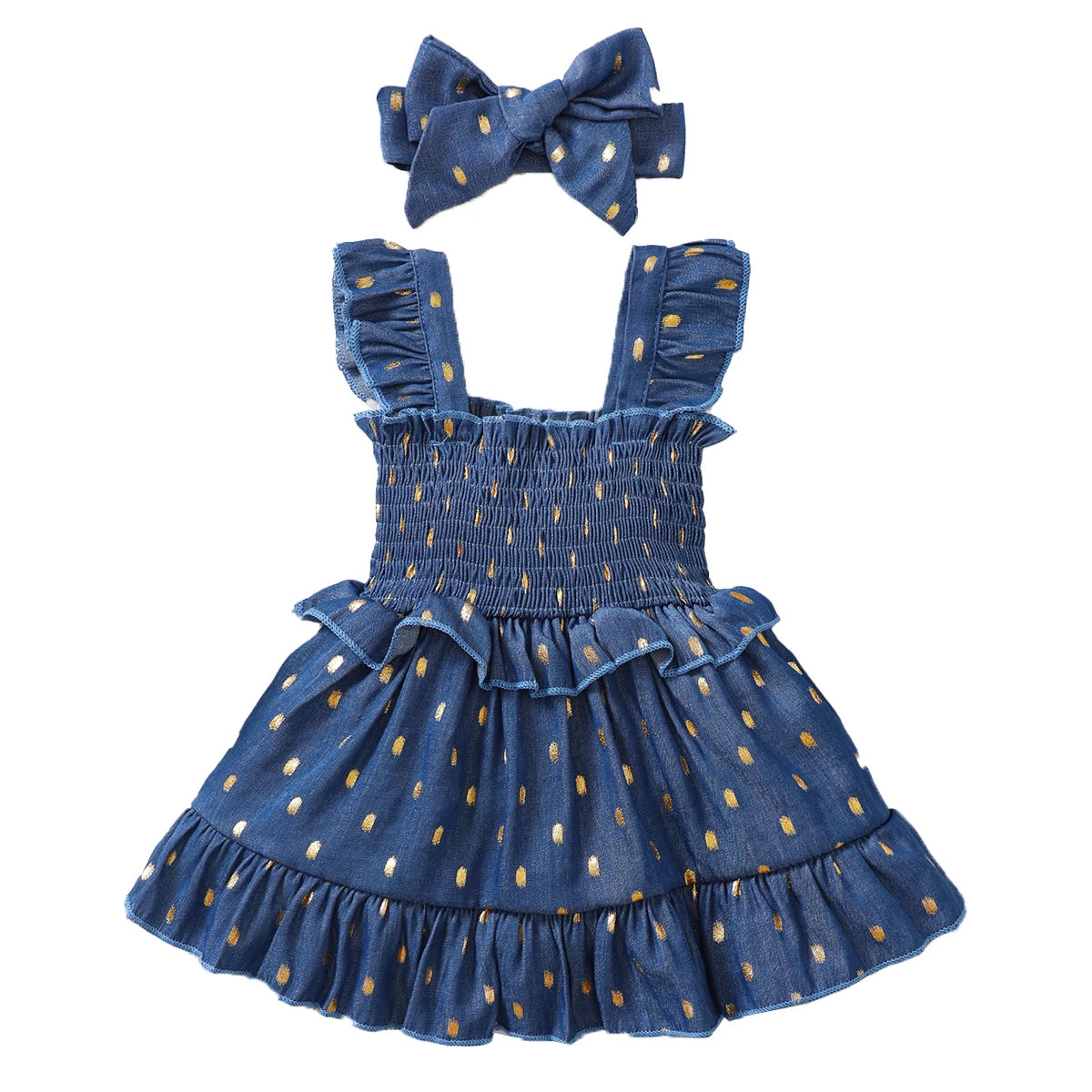Toddler Girl Fashion Slip Dress & Headband Set