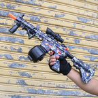 Ultra Shoppings M416 Electric Ball Blaster toy gun with manual and automatic modes, perfect for outdoor shooting games and holiday gifts.