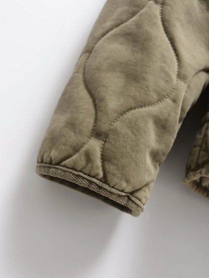 High Collar Quilted Coat – Retro Meets Modern