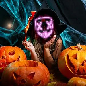 Halloween LED Mask – Poptrend Light-Up Scary Costume Accessory