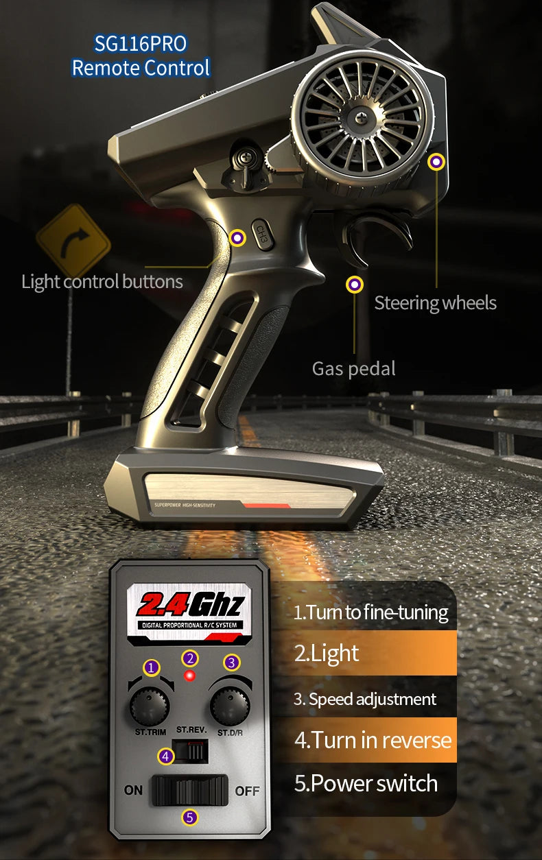 1:16 ZLL SG116 RC Car – Brushless 4WD Off-Road Drift Racing Toy