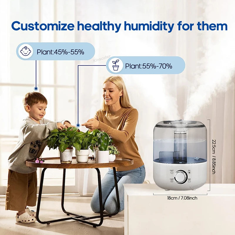 3L Air Humidifier & Aroma Diffuser – Large Capacity with Remote & Timer